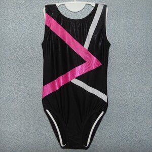Shiny Black Pink White Leotard [NoTag]